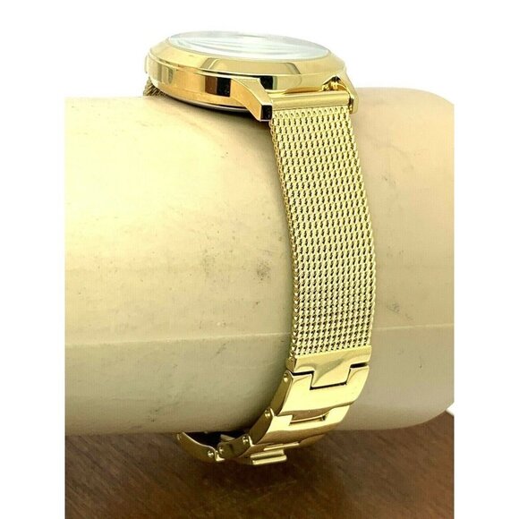 Guess Women's Watch U1197L5 Quartz Black Dial Gold Mesh Stainless Steel … - Picture 10 of 12